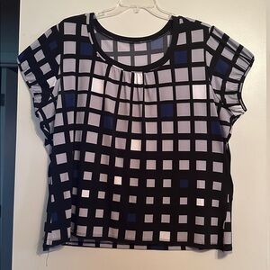 Black and White Checkered Top